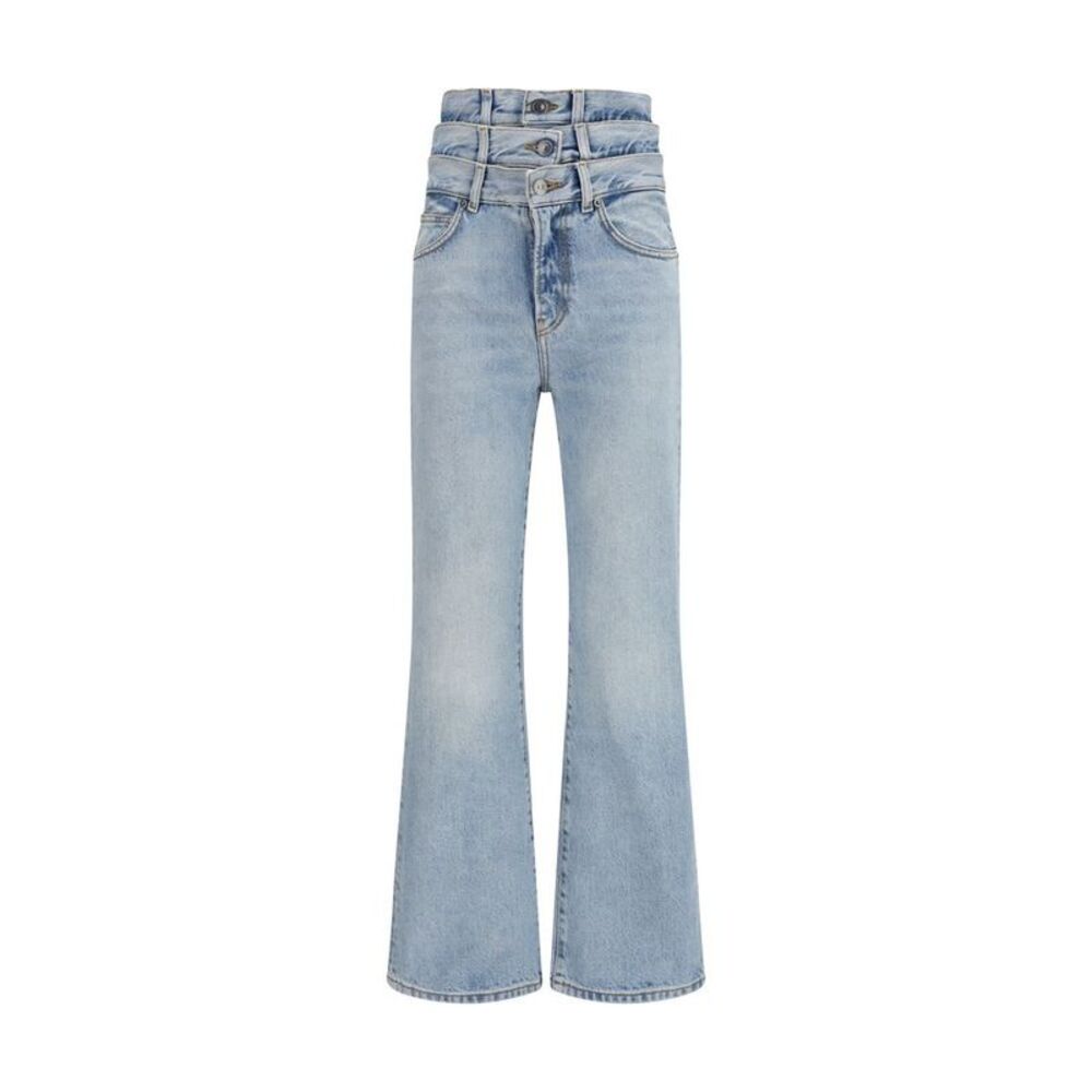 Fiorucci Blue Cotton Flared Women's Jeans